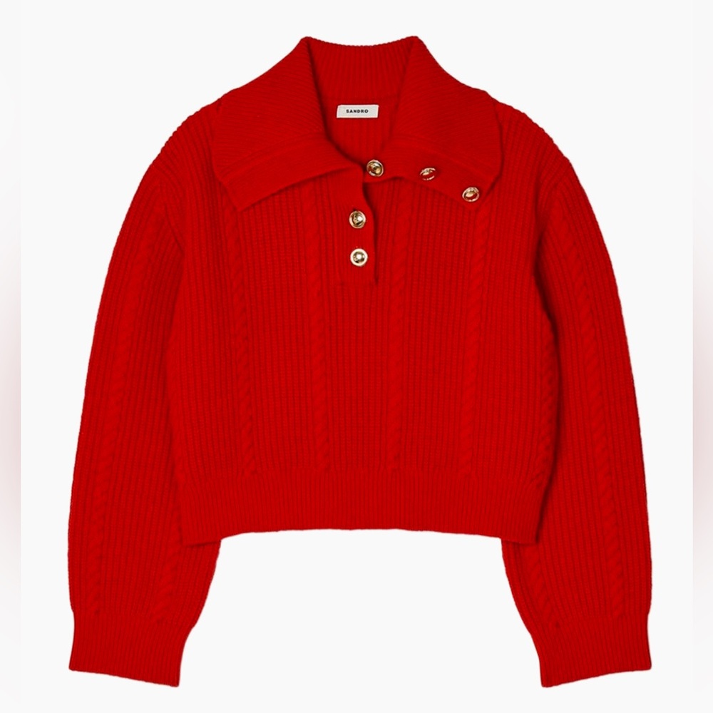 Sandro buttoned neck